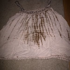 White and beige tank